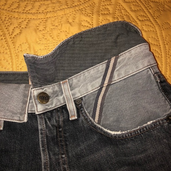 Jean Atelier Black/Grey Flip Shorts Size 28 - Picture 3 of 8